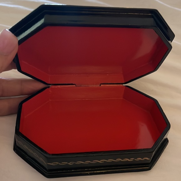 Antique Russian Lacquer Box Kholui Hand painted signed - Picture 10 of 11